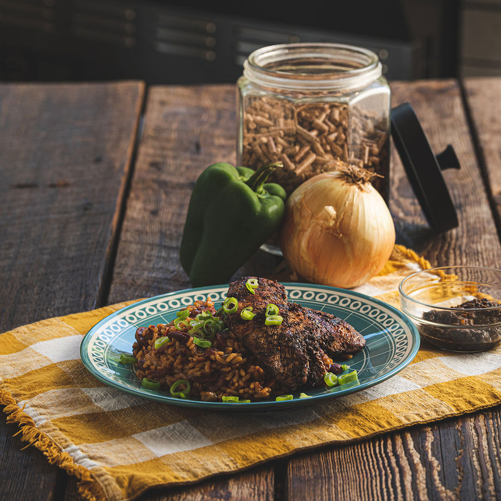 Honey Habanero Jerk Chicken & Red Beans and Rice 